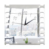 3D Acrylic Wall Clock Vintage Mirror Decoration Roll Film   silver - Mega Save Wholesale & Retail