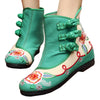 Vintage Beijing Cloth Shoes Embroidered Boots green - Mega Save Wholesale & Retail - 1