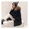 Loose Warm Woman Down Coat Slim Middle Long   black   S - Mega Save Wholesale & Retail - 2