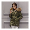 Loose Warm Woman Down Coat Slim Middle Long   army green    S - Mega Save Wholesale & Retail - 1