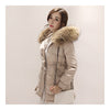 Loose Warm Woman Down Coat Slim Middle Long   beige   S - Mega Save Wholesale & Retail - 2