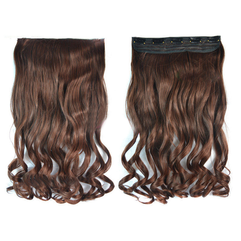 Wig Long Curled Hair Extension Gradient Ramp    light coffee-dark coffee 5C-2M33T33#