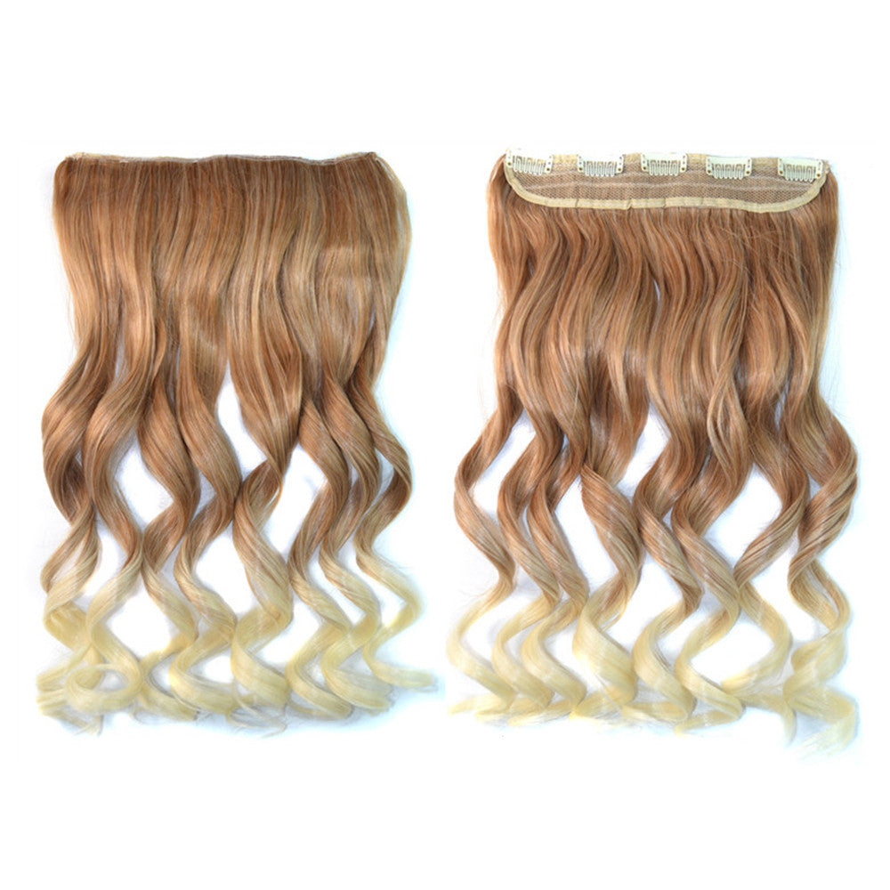 Wig Long Curled Hair Extension Gradient Ramp    5C-27T613#