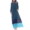 Muslim Motley Long Dress Chiffon Robe   indigo - Mega Save Wholesale & Retail - 1