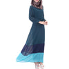 Muslim Motley Long Dress Chiffon Robe   indigo - Mega Save Wholesale & Retail - 2