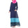 Muslim Motley Long Dress Chiffon Robe   navy - Mega Save Wholesale & Retail - 1