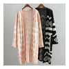 Jacquard Weave Geometry Thick Knitwear Sweater Coat   pink - Mega Save Wholesale & Retail - 3