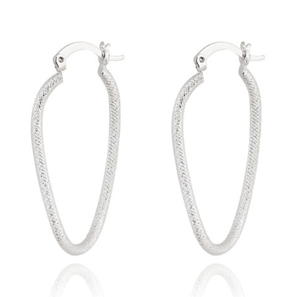 18K Gold Platinum Galvanized Earrings   white - Mega Save Wholesale & Retail - 1