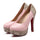 Super High Heel Plus Size Chromatic Platform Low-cut Women Shoes  pink - Mega Save Wholesale & Retail - 1