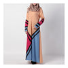Arabian Muslim Robr Geometry Motley Dress   khaki   M
