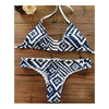 Geometric Bikini Set Women Swimsuit Swimwear Sexy   white   S - Mega Save Wholesale & Retail
