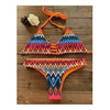 Geometric Bikini Set Women Swimsuit Swimwear Sexy    orange   S - Mega Save Wholesale & Retail