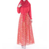 Muslim Robe Chiffon Long Sleeve Dress  red   L - Mega Save Wholesale & Retail - 1