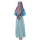 Muslim Robe Chiffon Long Sleeve Dress   sky blue     L - Mega Save Wholesale & Retail - 3