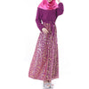 Muslim Robe Chiffon Long Sleeve Dress   purple      L - Mega Save Wholesale & Retail - 1