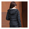 Winter Woman Slim Down Coat Splicing Short Chic   black   M - Mega Save Wholesale & Retail - 3