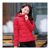 Winter Woman Slim Down Coat Splicing Short Chic   red   M - Mega Save Wholesale & Retail - 1