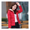 Winter Woman Slim Down Coat Splicing Short Chic   red   M - Mega Save Wholesale & Retail - 2