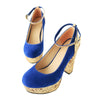Bridesmaid Wedding Women Shoes  blue  35 - Mega Save Wholesale & Retail