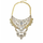 New European Style Alloy Exaggerated Necklace Foreign Trade Ornament Chavicle Necklace Ornament   golden - Mega Save Wholesale & Retail
