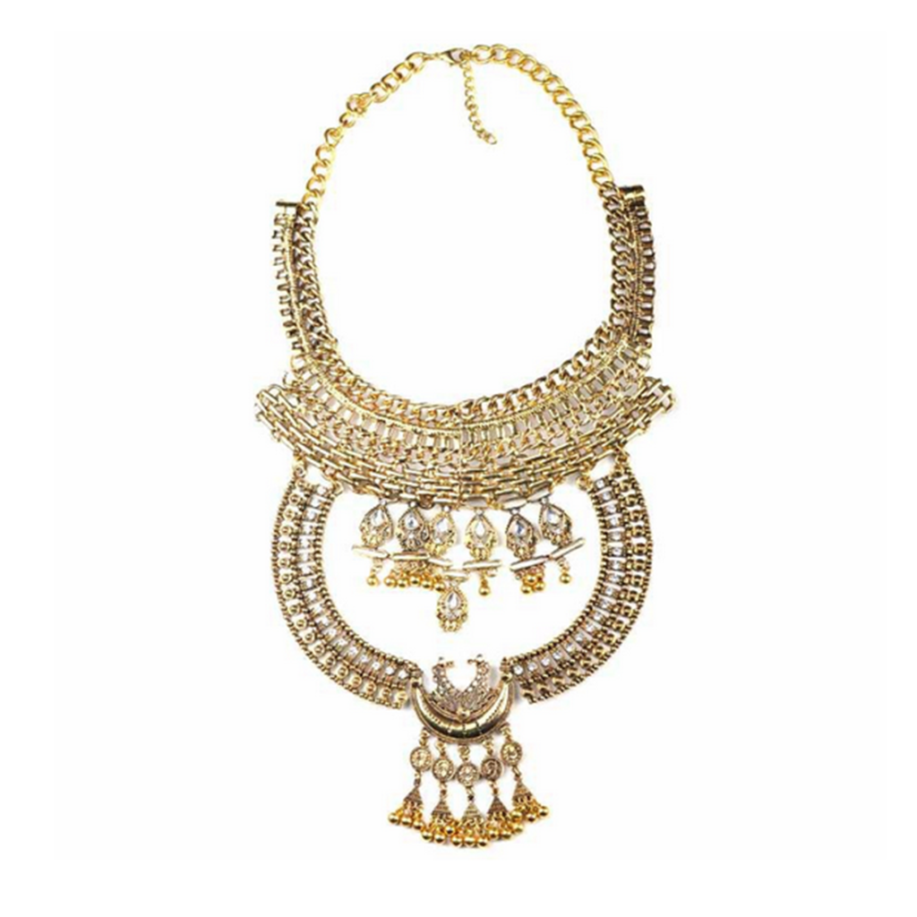 European Big Brand Fashionable Necklace Woman Long Necklace Street Photo Fashionable Ornament   golden - Mega Save Wholesale & Retail