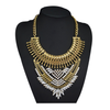 European Vintage Big Brand Necklace High Grade Envrionment-friendly Alloy Zircon Clavicle Necklace  overgild - Mega Save Wholesale & Retail