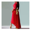 Lace Dress Irregular Bottom Swallow-tailed Slim Sexy Dress   red   S - Mega Save Wholesale & Retail - 2