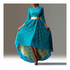 Lace Dress Irregular Bottom Swallow-tailed Slim Sexy Dress   light blue   S - Mega Save Wholesale & Retail - 1