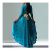 Lace Dress Irregular Bottom Swallow-tailed Slim Sexy Dress   light blue   S - Mega Save Wholesale & Retail - 2