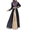 Muslim Long Dress Splicing Chiffon   black - Mega Save Wholesale & Retail - 1