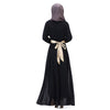 Muslim Long Dress Splicing Chiffon   black - Mega Save Wholesale & Retail - 3