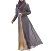 Muslim Long Dress Splicing Chiffon   grey - Mega Save Wholesale & Retail - 1