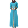 Muslim Long Dress Splicing Chiffon   sky blue - Mega Save Wholesale & Retail - 1