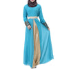 Muslim Long Dress Splicing Chiffon   sky blue - Mega Save Wholesale & Retail - 2