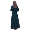 Muslim Long Dress Splicing Chiffon   indigo - Mega Save Wholesale & Retail - 2