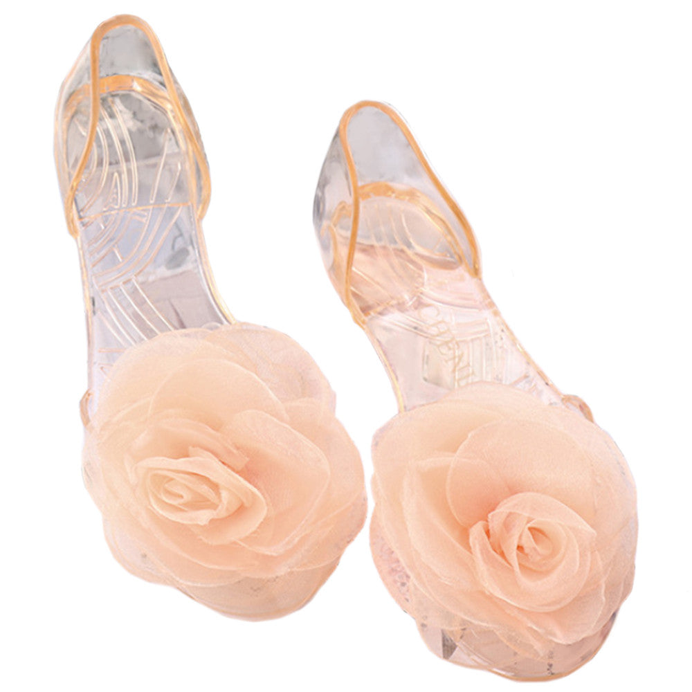 Sandals Peep-toe Bowknot Beach Jelly Shoes Flower  golden shoes golden flower - Mega Save Wholesale & Retail