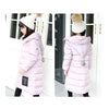 Winter Thick Warm Slim Middle Long Girl Down Coat   pink    130cm - Mega Save Wholesale & Retail - 3