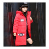 Winter Thick Warm Slim Middle Long Girl Down Coat   red   130cm - Mega Save Wholesale & Retail - 2