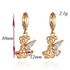 18K Gold Galvanized Zircon Earrings - Mega Save Wholesale & Retail - 4