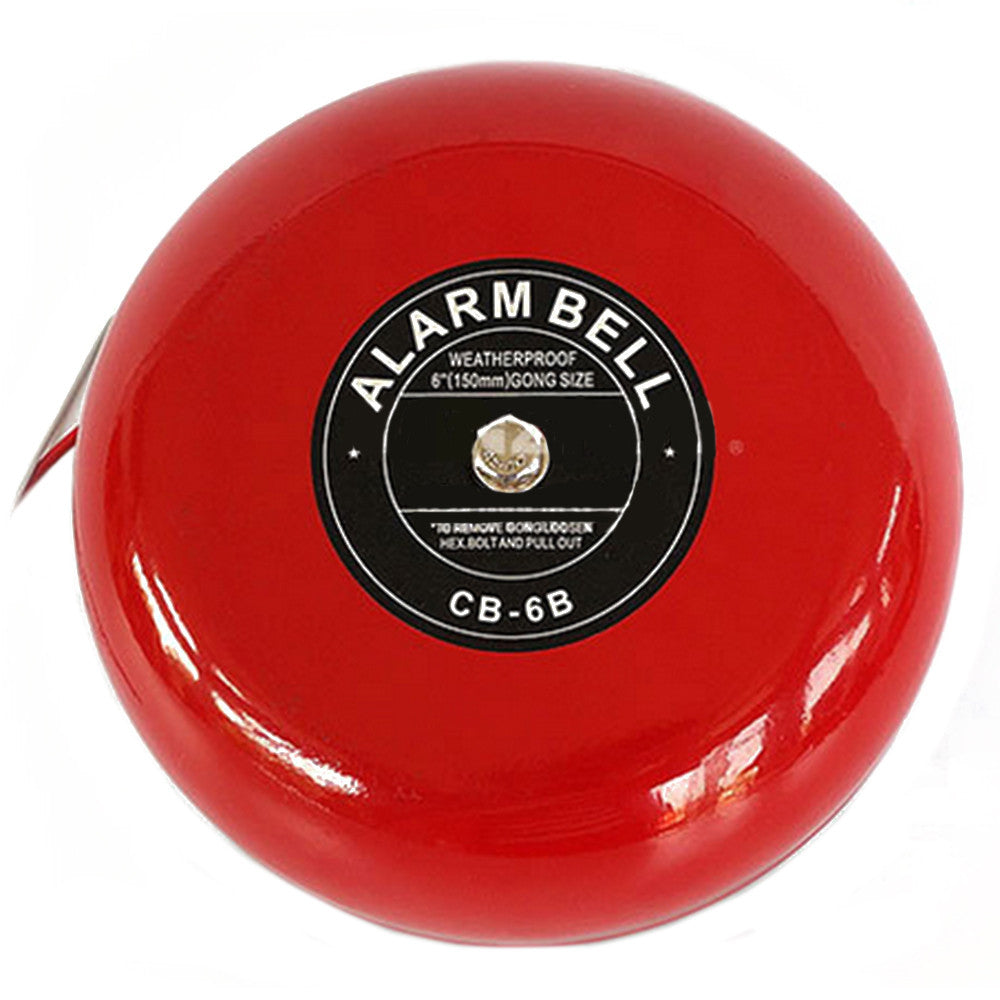 CB-6b-12/24 Red 12V/24V Alarm Bell 6 Inch  24 Volt DC - Mega Save Wholesale & Retail - 1