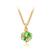Korean jewelry wholesale crystal ball colorful crystal necklace - Love Cube 1111-46   Gold color - Mega Save Wholesale & Retail