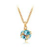 Korean jewelry wholesale crystal ball colorful crystal necklace - Love Cube 1111-46   Golden White - Mega Save Wholesale & Retail