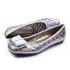 Bowknot Metal Casual Moccasin-gommino Plus Size Mom Thin Shoes  grey - Mega Save Wholesale & Retail - 1