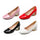 Middle Heel Low-cut Work Thin Shoes   red - Mega Save Wholesale & Retail - 3