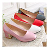 Middle Heel Low-cut Work Thin Shoes   pink - Mega Save Wholesale & Retail - 3