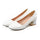 Middle Heel Low-cut Work Thin Shoes  white  35 - Mega Save Wholesale & Retail