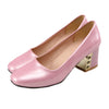 Middle Heel Low-cut Work Thin Shoes   pink - Mega Save Wholesale & Retail - 1