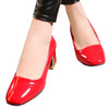 Middle Heel Low-cut Work Thin Shoes   red - Mega Save Wholesale & Retail - 1