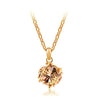 Korean jewelry wholesale crystal ball colorful crystal necklace - Love Cube 1111-46  Gold    champagne - Mega Save Wholesale & Retail