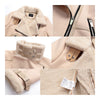 Suede Lamb Wool Middle Long Coat   khaki   S - Mega Save Wholesale & Retail - 4